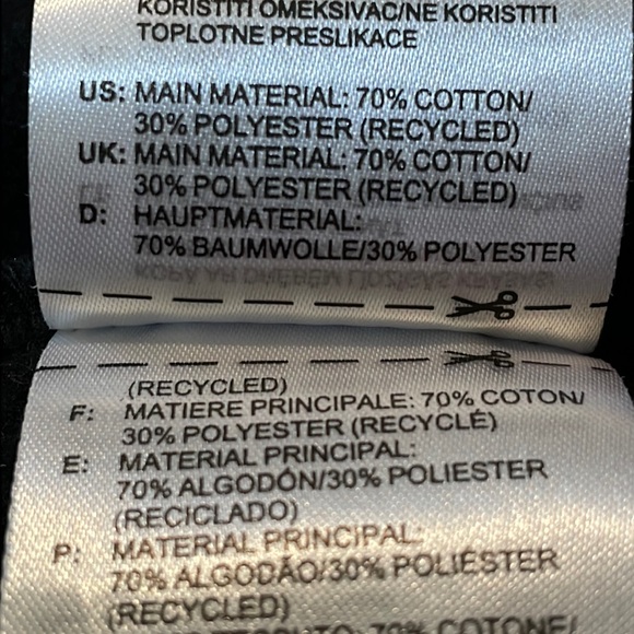 Adidas Mens Large Black Hoodie with Kangaroo Pocket White Stripes - Picture 13 of 13